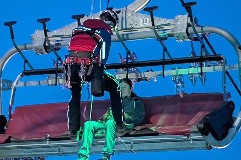 Seilbahn-Evakuierung der Bergwacht Deggendorf